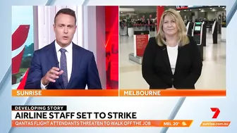 Travel chaos as Qantas flight attendants threatening to strike before Christmas | Sunrise