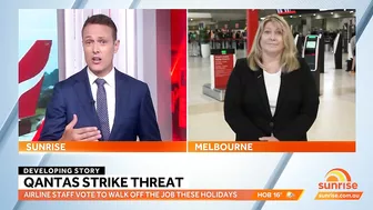 Travel chaos as Qantas flight attendants threatening to strike before Christmas | Sunrise