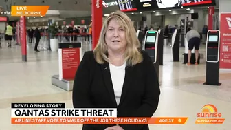 Travel chaos as Qantas flight attendants threatening to strike before Christmas | Sunrise