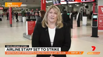 Travel chaos as Qantas flight attendants threatening to strike before Christmas | Sunrise