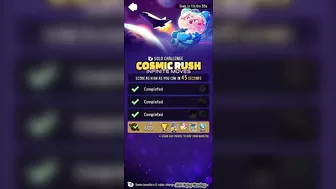 Match Masters Solo Challenge Cosmic Rush Infinite 45 Seconds 5 Tickets Bombs Away 600 score.