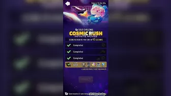 Match Masters Solo Challenge Cosmic Rush Infinite 45 Seconds 5 Tickets Bombs Away 600 score.