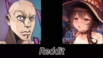 Anime vs Reddit (the rock reaction meme)