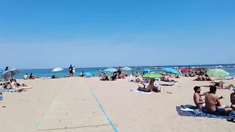 4K - Beach Walking - Barcelona Spain - Summer June 2022