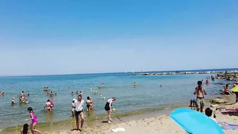 4K - Beach Walking - Barcelona Spain - Summer June 2022