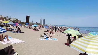 4K - Beach Walking - Barcelona Spain - Summer June 2022