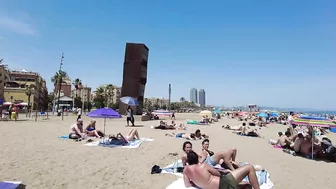 4K - Beach Walking - Barcelona Spain - Summer June 2022