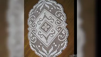 ✔perfect✔white square round business lounge set lace models????????square lace motifs