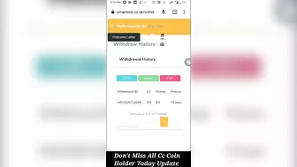 Celebrity Coin Price Again 5 USD Only 7 Day's Wait l Celebrity Coin l Cc Coin Withdrawal Cancel News