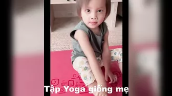 LISA Vui Mừng Khi Gặp Cô Giáo Yoga Rồi Cùng Ú Biểu Diễn Màn Yoga Độc Lạ Cho Ngoại Xem..[LEON LISA]