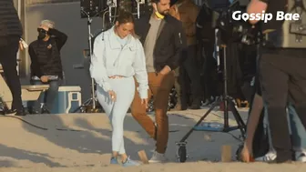 Watch Jennifer Lopez FLY down the beach at FULL SPEED!