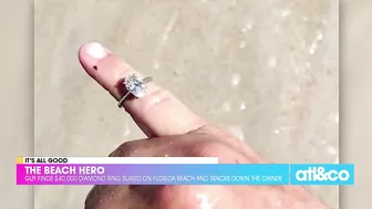 Hero Finds $40,000 Engagement Ring Buried on the Beach