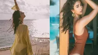 जब Pooja Hegde ने इंटरनेट पर मचाई सनसनी | pooja hegde Bikini & vacation review