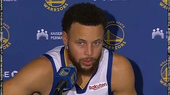 Steph Curry Responds to the ref's Travel Call late in the Fourth, Postgame Interview