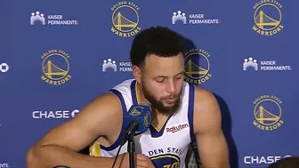 Steph Curry Responds to the ref's Travel Call late in the Fourth, Postgame Interview