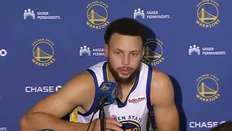 Steph Curry Responds to the ref's Travel Call late in the Fourth, Postgame Interview