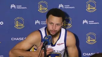 Steph Curry Responds to the ref's Travel Call late in the Fourth, Postgame Interview