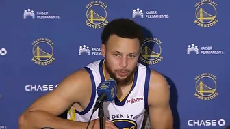 Steph Curry Responds to the ref's Travel Call late in the Fourth, Postgame Interview