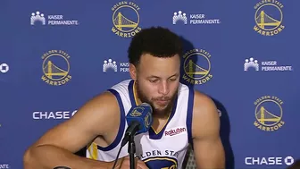 Steph Curry Responds to the ref's Travel Call late in the Fourth, Postgame Interview