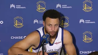 Steph Curry Responds to the ref's Travel Call late in the Fourth, Postgame Interview