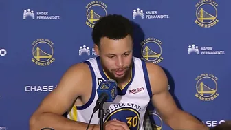 Steph Curry Responds to the ref's Travel Call late in the Fourth, Postgame Interview