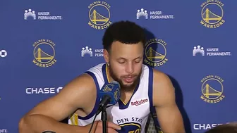 Steph Curry Responds to the ref's Travel Call late in the Fourth, Postgame Interview