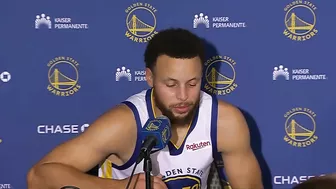 Steph Curry Responds to the ref's Travel Call late in the Fourth, Postgame Interview