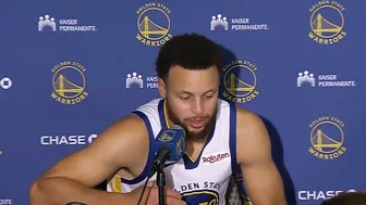 Steph Curry Responds to the ref's Travel Call late in the Fourth, Postgame Interview