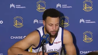 Steph Curry Responds to the ref's Travel Call late in the Fourth, Postgame Interview