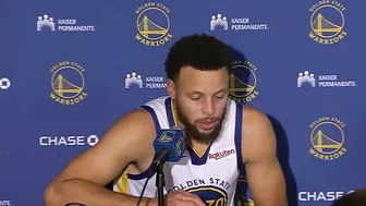 Steph Curry Responds to the ref's Travel Call late in the Fourth, Postgame Interview