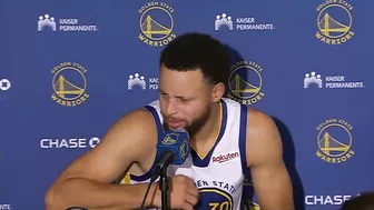 Steph Curry Responds to the ref's Travel Call late in the Fourth, Postgame Interview