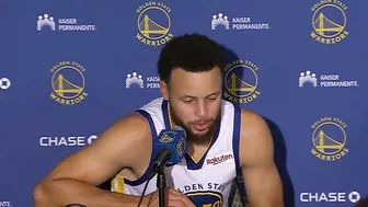 Steph Curry Responds to the ref's Travel Call late in the Fourth, Postgame Interview