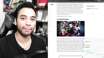 Gigguk's reaction on putting Demon Slayer in top 14 Anime of all time by IGN ????