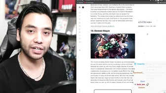 Gigguk's reaction on putting Demon Slayer in top 14 Anime of all time by IGN ????