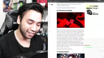 Gigguk's reaction on putting Demon Slayer in top 14 Anime of all time by IGN ????