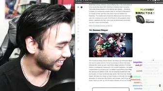 Gigguk's reaction on putting Demon Slayer in top 14 Anime of all time by IGN ????