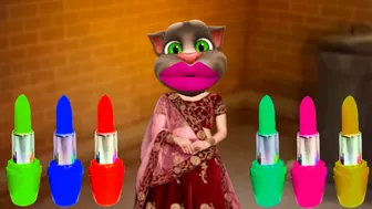 lipstick 6 colours talking tom funny comedy video | lipstic wali billi | billi mekeup video || Ep-19