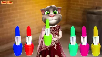 lipstick 6 colours talking tom funny comedy video | lipstic wali billi | billi mekeup video || Ep-19