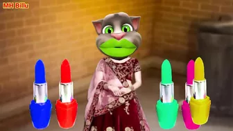 lipstick 6 colours talking tom funny comedy video | lipstic wali billi | billi mekeup video || Ep-19