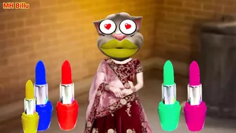 lipstick 6 colours talking tom funny comedy video | lipstic wali billi | billi mekeup video || Ep-19