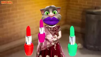 lipstick 6 colours talking tom funny comedy video | lipstic wali billi | billi mekeup video || Ep-19