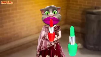 lipstick 6 colours talking tom funny comedy video | lipstic wali billi | billi mekeup video || Ep-19