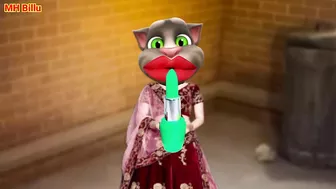 lipstick 6 colours talking tom funny comedy video | lipstic wali billi | billi mekeup video || Ep-19