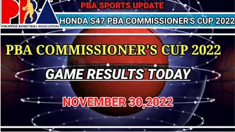 PBA Standing Today as of November 30, 2022 | Game Results | PBA Schedule December 2, 2022