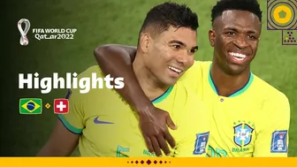 Casemiro downs Swiss | Brazil v Switzerland | FIFA World Cup Qatar 2022