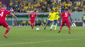 Casemiro downs Swiss | Brazil v Switzerland | FIFA World Cup Qatar 2022