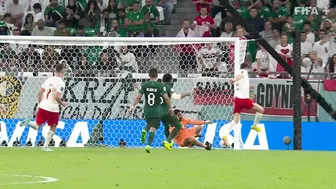 Lewandowski gets his goal! | Poland v Saudi Arabia | FIFA World Cup Qatar 2022