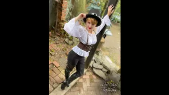 BEAUTIFUL DANCER CHOREOGRAPHER MADI FROM MODELS & CARS STEAMPUNK COSPLAY COSTUME LEATHER THIGH BOOTS