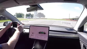 2020 Tesla Model 3 LR with Acceleration Boost vs Camaro V8, 1/4 and 1/4 mile