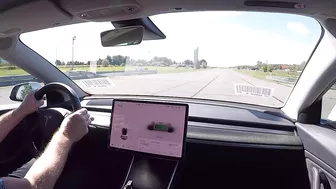 2020 Tesla Model 3 LR with Acceleration Boost vs Camaro V8, 1/4 and 1/4 mile